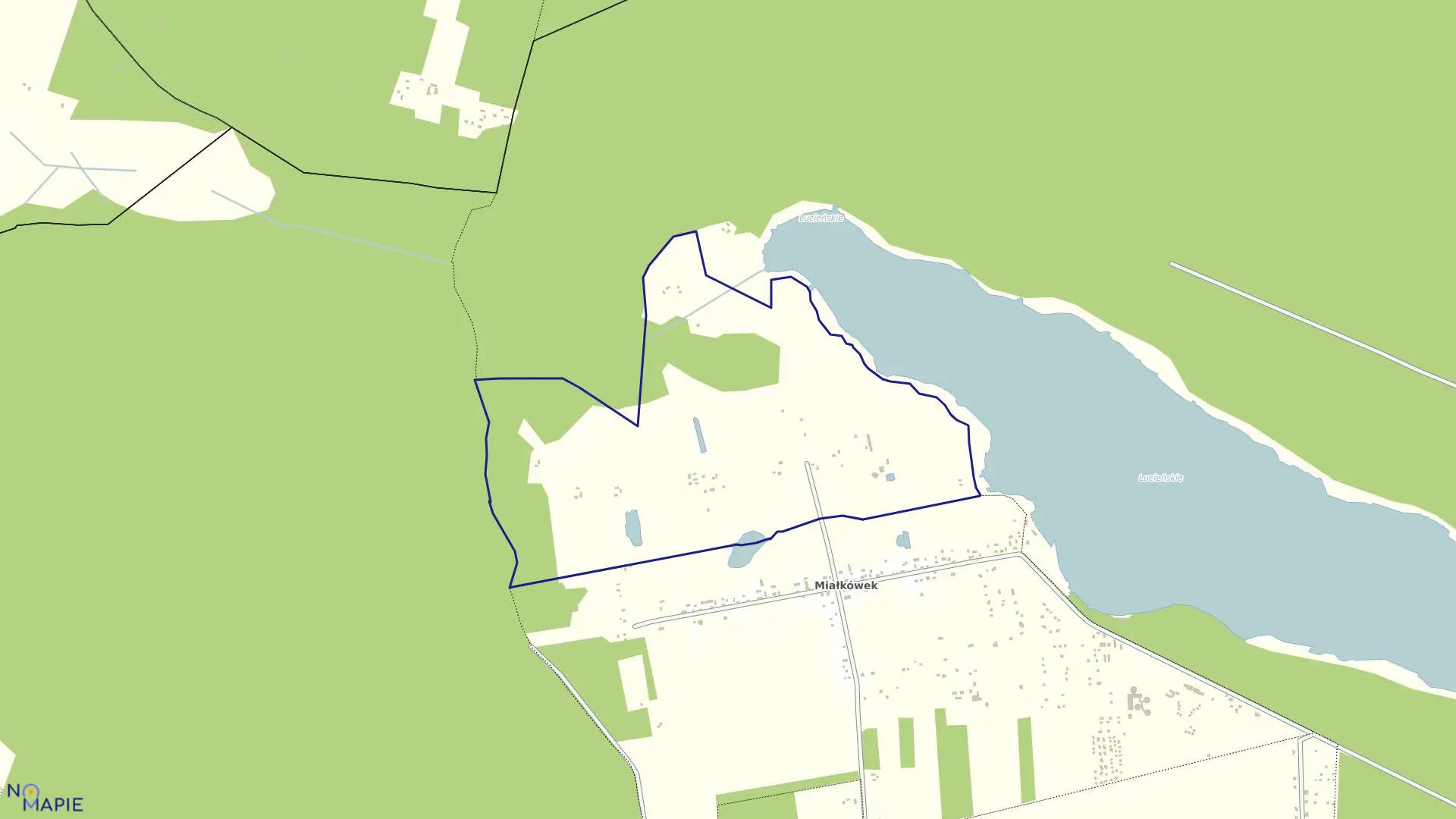 Mapa obrębu BUDY LUCIEŃSKIE w gminie Gostynin